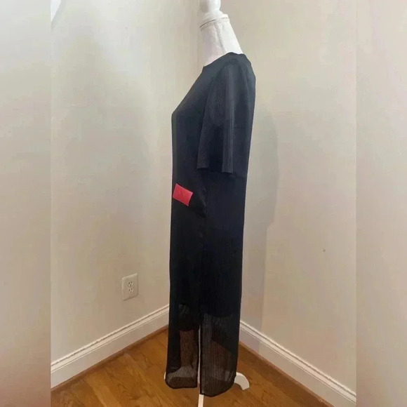 ARMANI EXCHANGE Black Mesh Midi Dress Size 4 - Picture 3 of 10